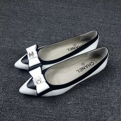 CHANEL Shallow mouth flat shoes Women--138